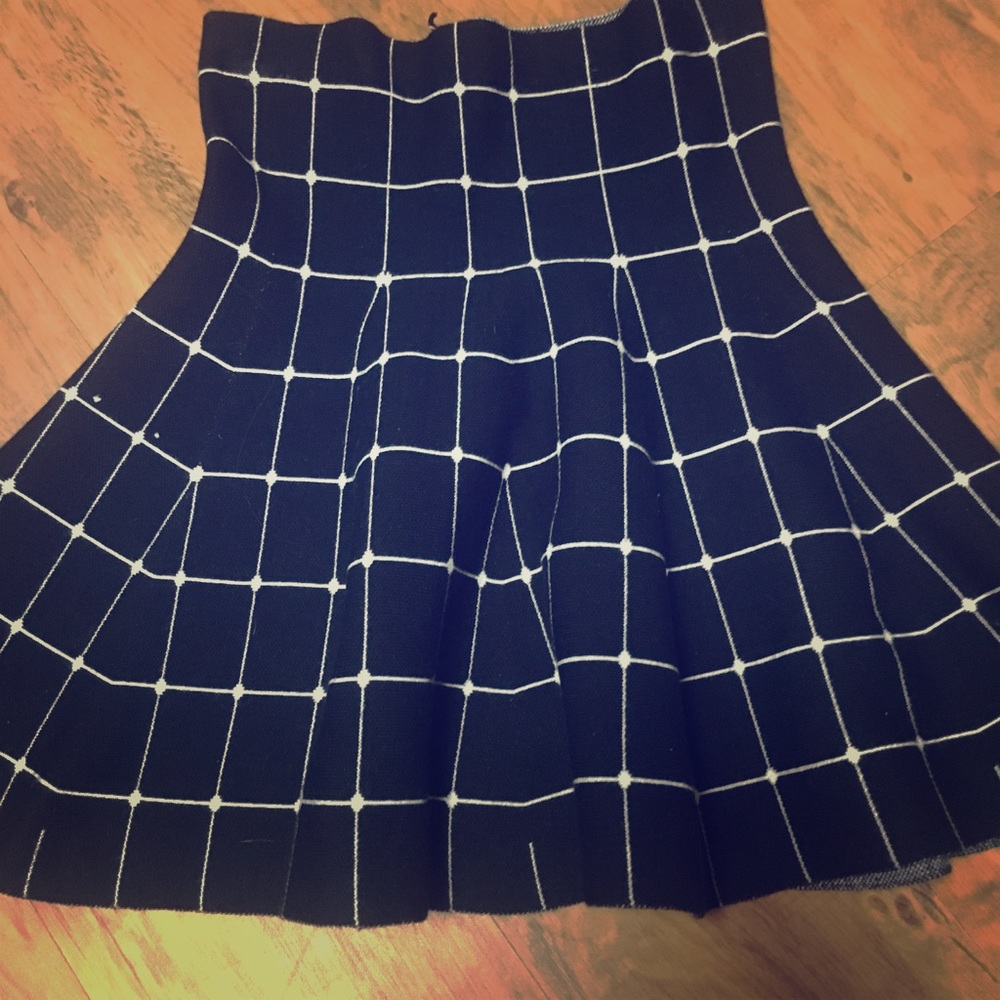 Black and white skater skirt from Agaci